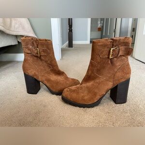 Brown Suede Ankle Boots